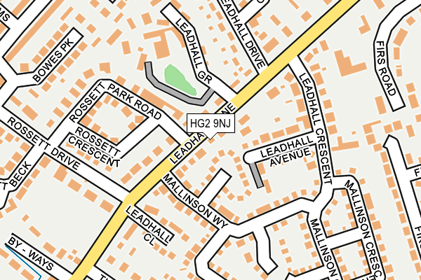 HG2 9NJ map - OS OpenMap – Local (Ordnance Survey)