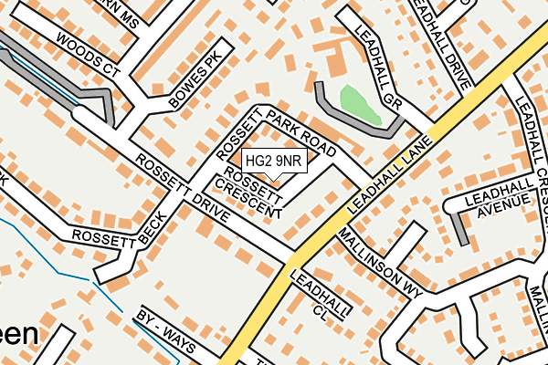 HG2 9NR map - OS OpenMap – Local (Ordnance Survey)