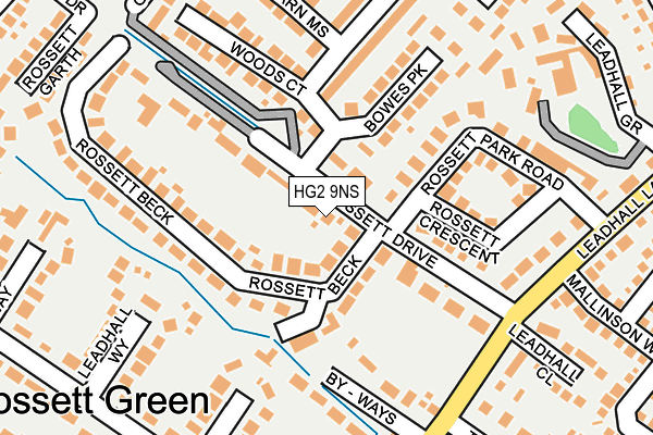HG2 9NS map - OS OpenMap – Local (Ordnance Survey)