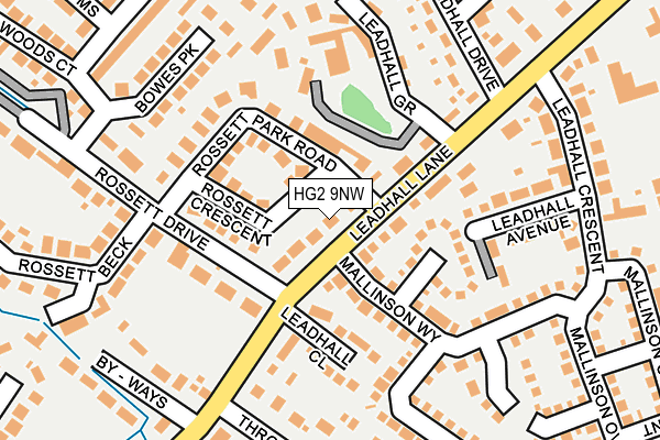 HG2 9NW map - OS OpenMap – Local (Ordnance Survey)