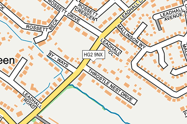 HG2 9NX map - OS OpenMap – Local (Ordnance Survey)