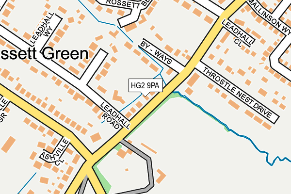HG2 9PA map - OS OpenMap – Local (Ordnance Survey)