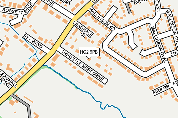 HG2 9PB map - OS OpenMap – Local (Ordnance Survey)