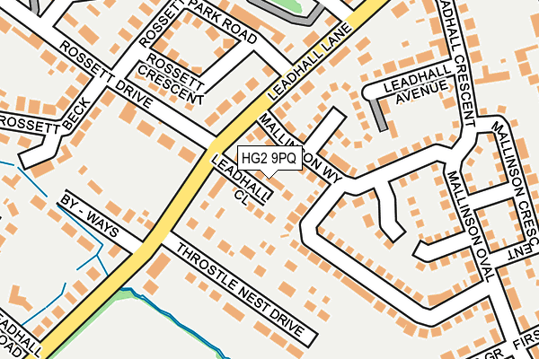 HG2 9PQ map - OS OpenMap – Local (Ordnance Survey)