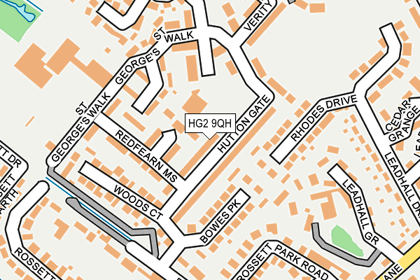 HG2 9QH map - OS OpenMap – Local (Ordnance Survey)