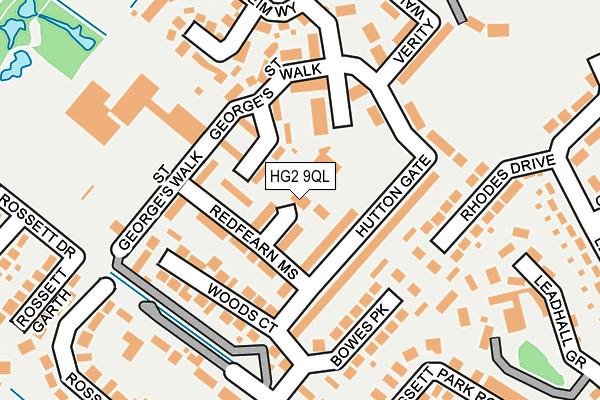 HG2 9QL map - OS OpenMap – Local (Ordnance Survey)