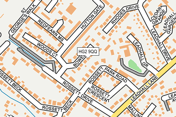 HG2 9QQ map - OS OpenMap – Local (Ordnance Survey)