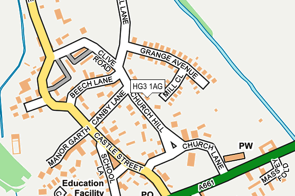 HG3 1AG map - OS OpenMap – Local (Ordnance Survey)