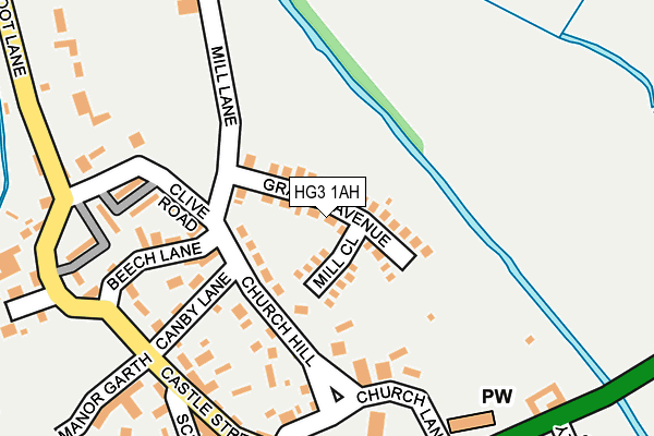 HG3 1AH map - OS OpenMap – Local (Ordnance Survey)