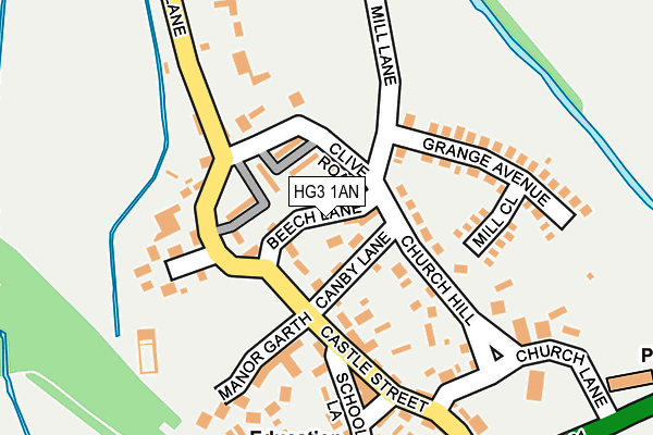 HG3 1AN map - OS OpenMap – Local (Ordnance Survey)