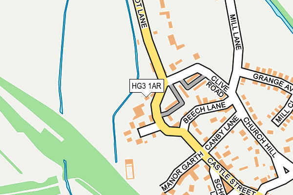 HG3 1AR map - OS OpenMap – Local (Ordnance Survey)