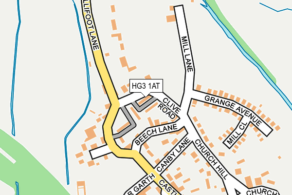 HG3 1AT map - OS OpenMap – Local (Ordnance Survey)