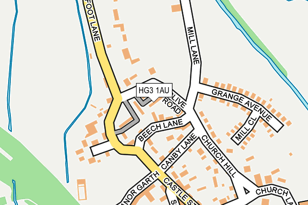 HG3 1AU map - OS OpenMap – Local (Ordnance Survey)