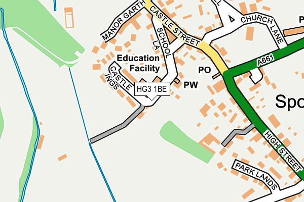 HG3 1BE map - OS OpenMap – Local (Ordnance Survey)