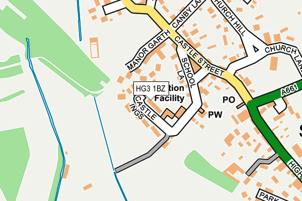 HG3 1BZ map - OS OpenMap – Local (Ordnance Survey)