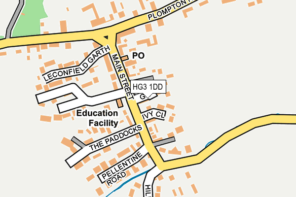 HG3 1DD map - OS OpenMap – Local (Ordnance Survey)