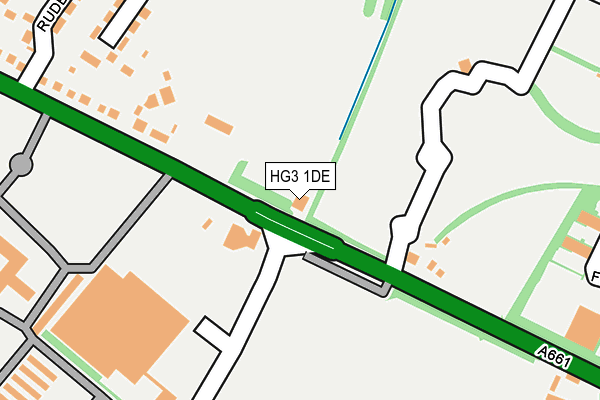 HG3 1DE map - OS OpenMap – Local (Ordnance Survey)