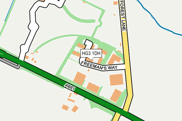 HG3 1DH map - OS OpenMap – Local (Ordnance Survey)