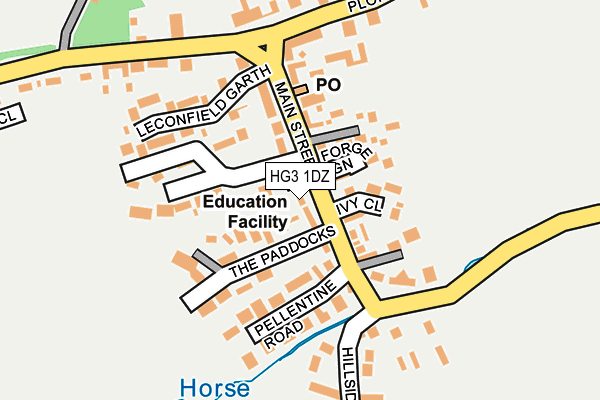 HG3 1DZ map - OS OpenMap – Local (Ordnance Survey)