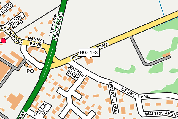 HG3 1ES map - OS OpenMap – Local (Ordnance Survey)