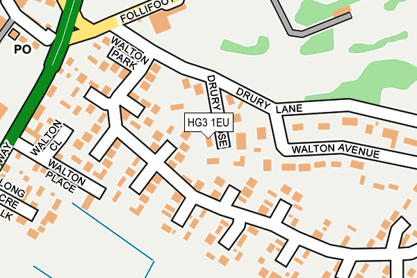 HG3 1EU map - OS OpenMap – Local (Ordnance Survey)