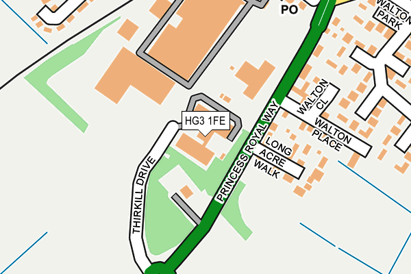HG3 1FE map - OS OpenMap – Local (Ordnance Survey)