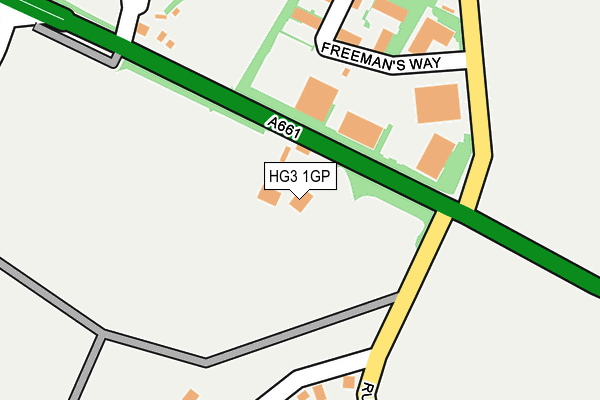 HG3 1GP map - OS OpenMap – Local (Ordnance Survey)