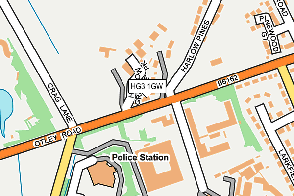 HG3 1GW map - OS OpenMap – Local (Ordnance Survey)