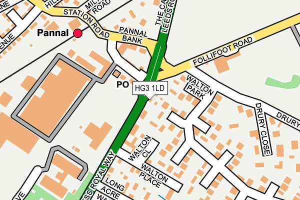 HG3 1LD map - OS OpenMap – Local (Ordnance Survey)