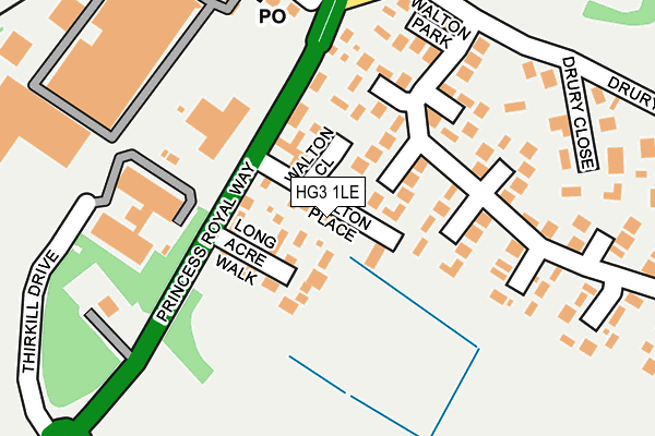 HG3 1LE map - OS OpenMap – Local (Ordnance Survey)