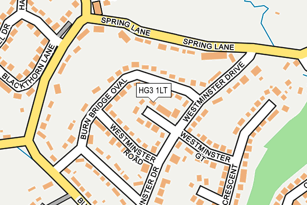 HG3 1LT map - OS OpenMap – Local (Ordnance Survey)