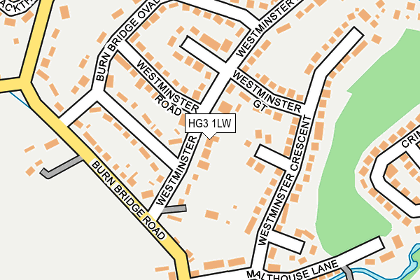 HG3 1LW map - OS OpenMap – Local (Ordnance Survey)