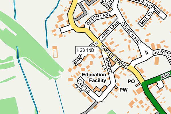 HG3 1ND map - OS OpenMap – Local (Ordnance Survey)