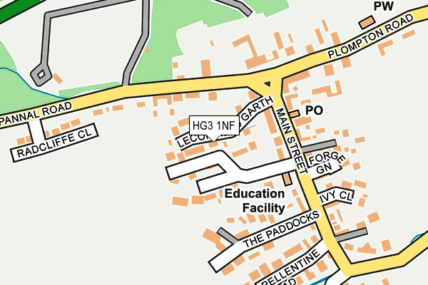 HG3 1NF map - OS OpenMap – Local (Ordnance Survey)
