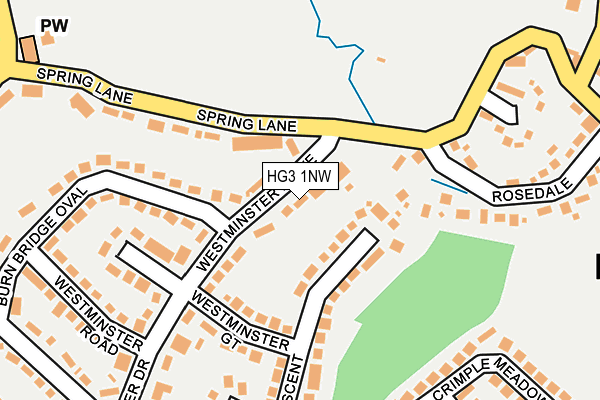 HG3 1NW map - OS OpenMap – Local (Ordnance Survey)