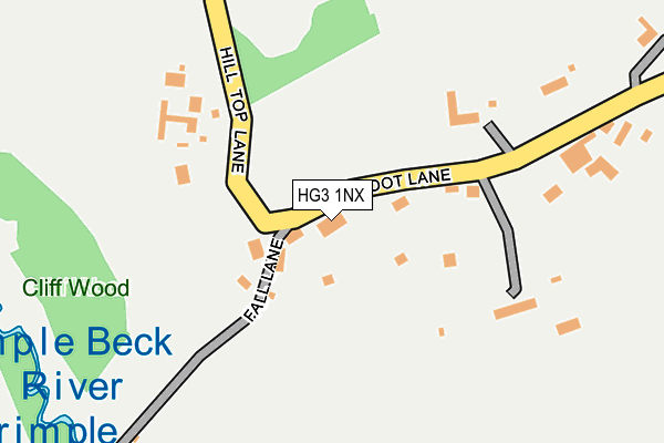 HG3 1NX map - OS OpenMap – Local (Ordnance Survey)