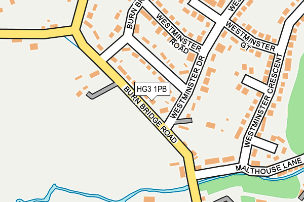 HG3 1PB map - OS OpenMap – Local (Ordnance Survey)