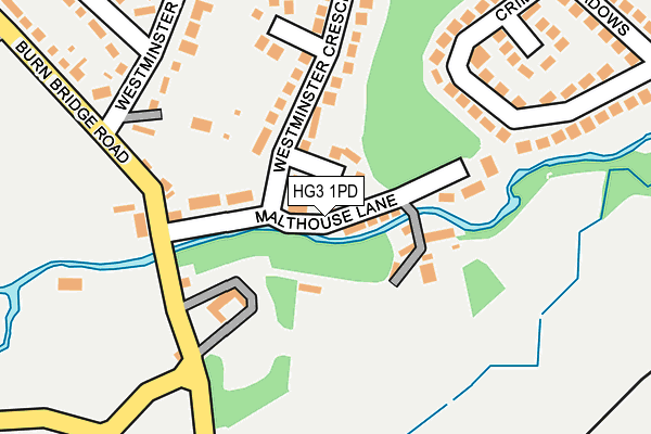 HG3 1PD map - OS OpenMap – Local (Ordnance Survey)