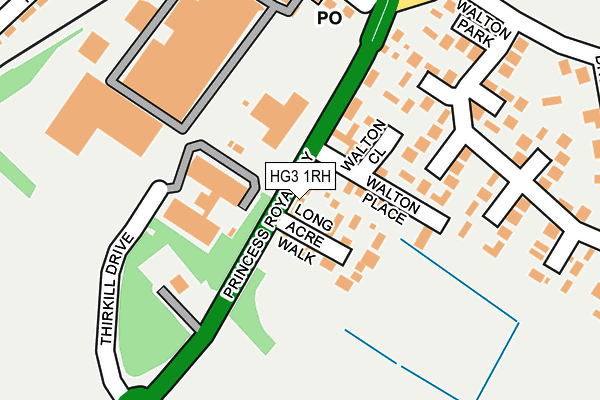 HG3 1RH map - OS OpenMap – Local (Ordnance Survey)