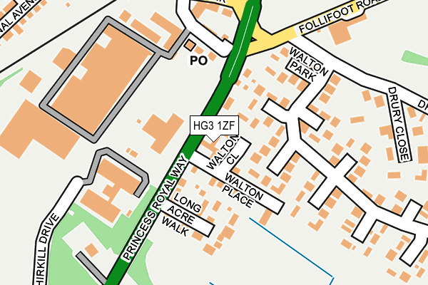 HG3 1ZF map - OS OpenMap – Local (Ordnance Survey)