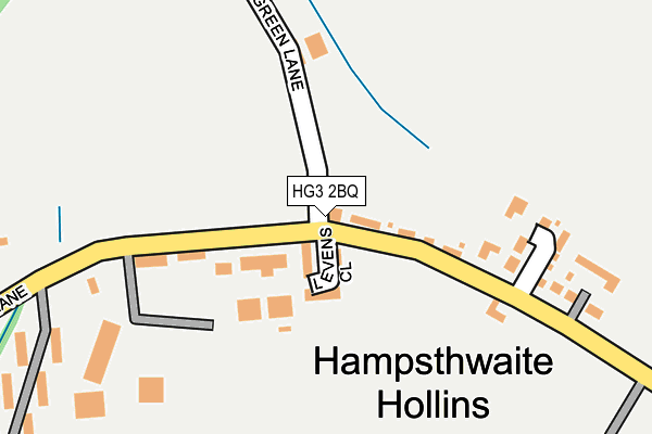 HG3 2BQ map - OS OpenMap – Local (Ordnance Survey)