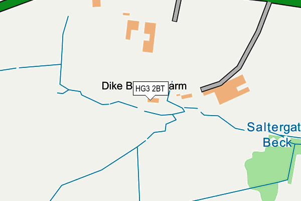 HG3 2BT map - OS OpenMap – Local (Ordnance Survey)