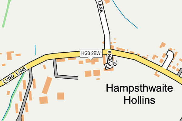 HG3 2BW map - OS OpenMap – Local (Ordnance Survey)
