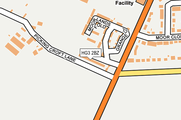 HG3 2BZ map - OS OpenMap – Local (Ordnance Survey)