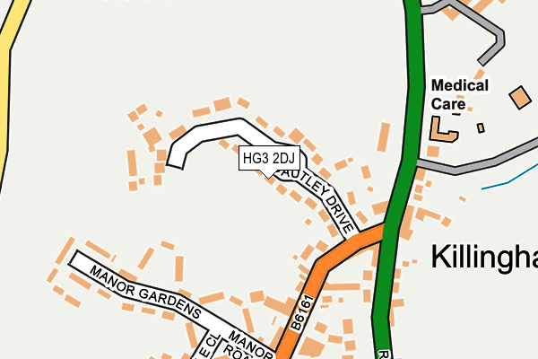 HG3 2DJ map - OS OpenMap – Local (Ordnance Survey)
