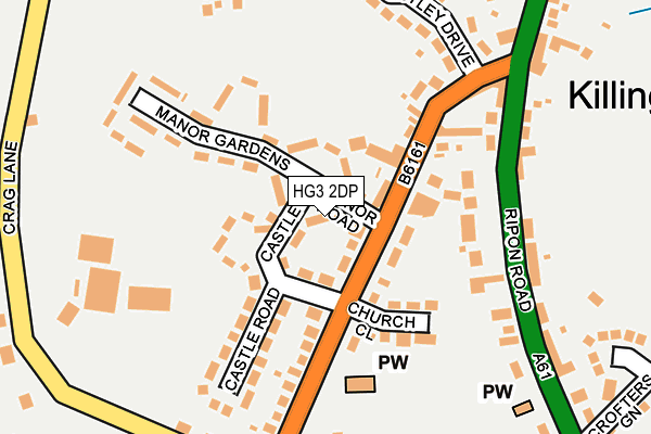 HG3 2DP map - OS OpenMap – Local (Ordnance Survey)