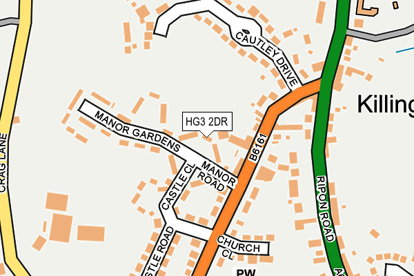 HG3 2DR map - OS OpenMap – Local (Ordnance Survey)