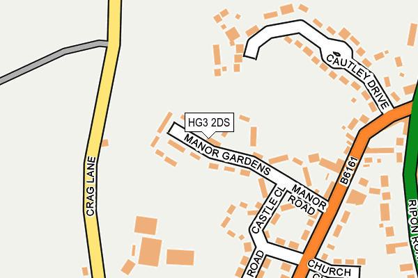 HG3 2DS map - OS OpenMap – Local (Ordnance Survey)