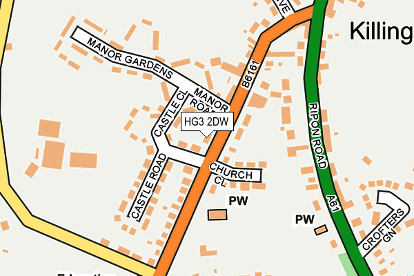 HG3 2DW map - OS OpenMap – Local (Ordnance Survey)