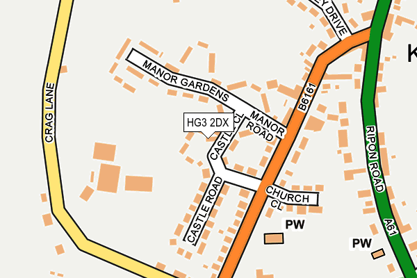 HG3 2DX map - OS OpenMap – Local (Ordnance Survey)